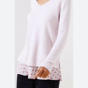 LOFT Light Pink V-Neck Sweater